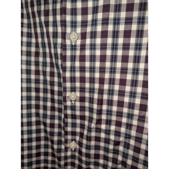 Jos A Bank Reserve Tailored Fit Plaid Button Down Shirt - Men's Medium No Iron - Picture 5 of 8